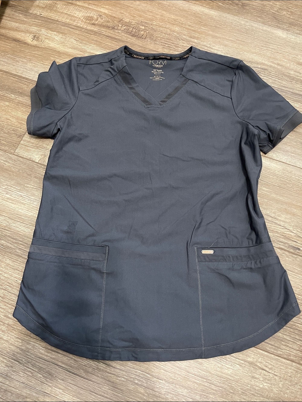 Cherokee Form Scrub Top - Pewter